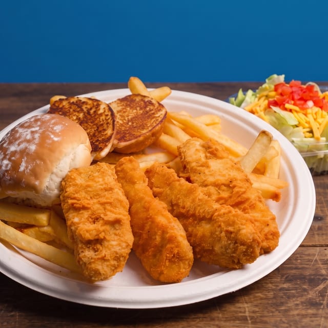 Chicken Strips Dinner.