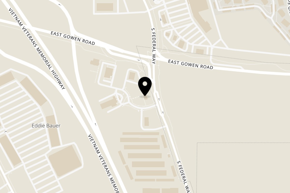 Map showing the location of Bad Boy Burgers S Federal Way on 6875 S Federal Way in Boise
